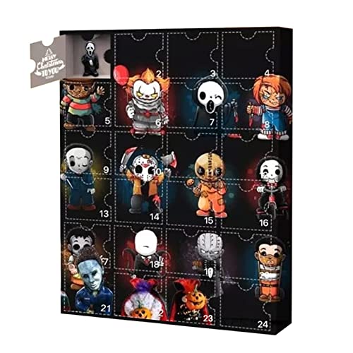 Advent Calendar Halloween Countdown Calendar 24 Days Halloween Countdown Halloween Toys With 24 Dolls, For Kids Boys Girls Adults Men Women