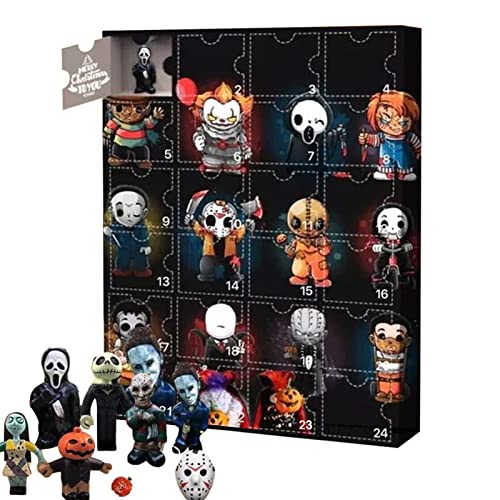 Advent Calendar Halloween Countdown Calendar 24 Days Halloween Countdown Halloween Toys With 24 Dolls, For Kids Boys Girls Adults Men Women