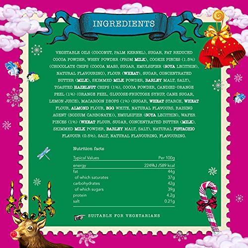 Monty Bojangles Advent Calendar of Cocoa Dusted Chocolate Truffles | 7 Flavour Assortment of 29 Chocolates, 250g