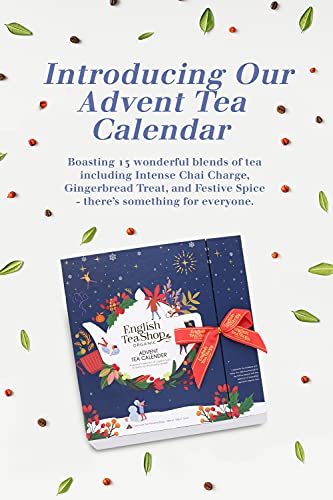 English Tea Shop Book Style Christmas Night Advent Calendar | 25 Pyramid Tea Bags | 50g