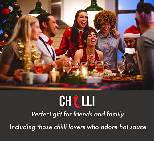 HOT CHILLI Advent Calendar - Hot Pepper Sauce - Hot Sauce Advent Calendar - Hot Sauce Gift Set - Chilli Sauce Gift Set - Advent Calendar for Wife - Friend Gifts for Women - Gift for Him