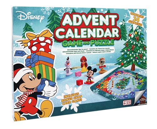 Disney Advent Calendar - Official Christmas Board Game, 16 x Disney 3D Characters Included, Great Gift For Kids, Ages 4+