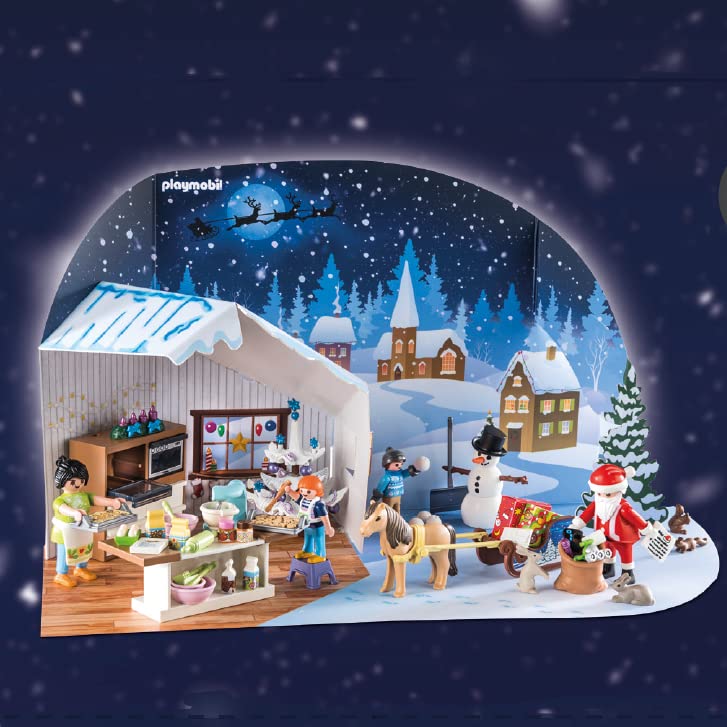 Playmobil Christmas 71088 Advent Calendar: Christmas Baking, Includes Toy Bakery and Cookie Cutters, Christmas Toys for Children Ages 4+