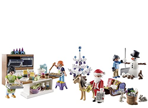 Playmobil Christmas 71088 Advent Calendar: Christmas Baking, Includes Toy Bakery and Cookie Cutters, Christmas Toys for Children Ages 4+