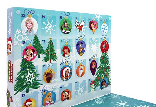 Disney Advent Calendar - Official Christmas Board Game, 16 x Disney 3D Characters Included, Great Gift For Kids, Ages 4+