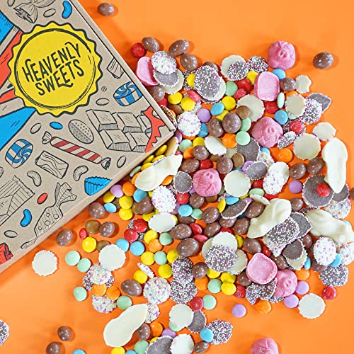 Chocolate Pick and Mix Sweets Gift Box 800g - Retro Chocolate Mixed Pick & Mix Selection Retro Candy, Birthday Fathers Day - Heavenly Sweets