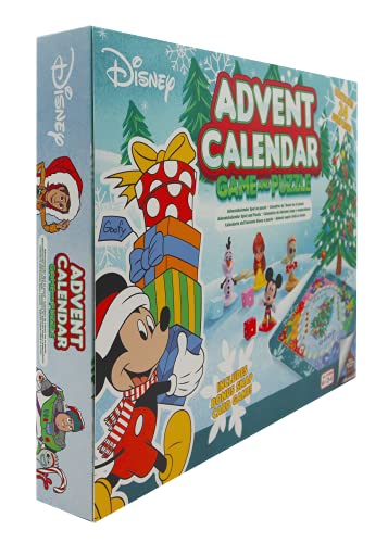 Disney Advent Calendar - Official Christmas Board Game, 16 x Disney 3D Characters Included, Great Gift For Kids, Ages 4+