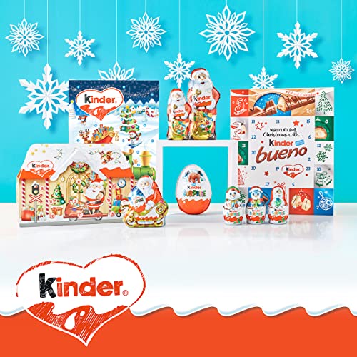 Kinder Chocolate Advent Calendar House, Chocolate Christmas Gift, Fine Milk Chocolate with a Milky Filling, Pack of 24 (234g)