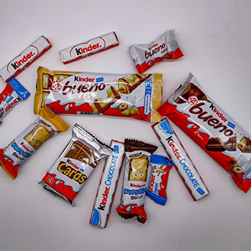 Kinder Bueno Hamper Box with White Chocolate and Kinder Card, Perfect Large Variety Premium Selection Box for Last Minute Gifts and Birthdays for Both Him and Her… (Medium Gift Box)