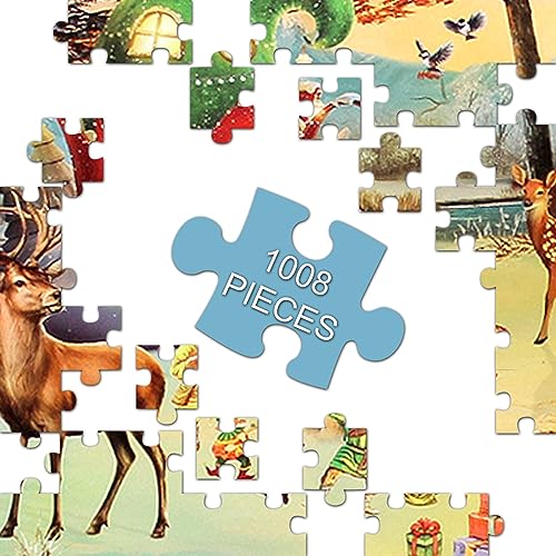 2023 Christmas Calendar Jigsaw Puzzles 1008 Pieces, Colourful Skill Games for the Whole Family, Adult Jigsaw Advent Calendar for 8-14 Years