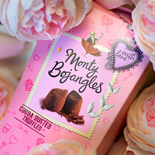 Monty Bojangles ‘With Love’ Bouquet of Chocolate Cocoa Dusted Truffles | Chocolate Truffles in Gift Box, 110g