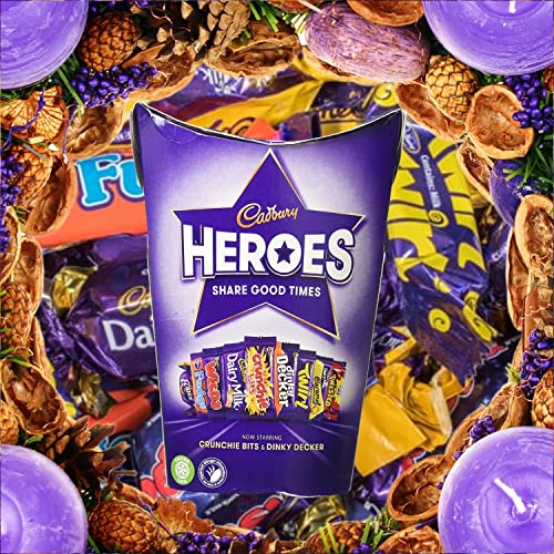 Cadbury Heroes Chocolates 185g (Pack of 2) - Cadbury Chocolate Gifts Box Selection - Anniversary Birthday Easter Chocolate Gifts for Kids and Adult (Cadbury Heroes 189g × 2)