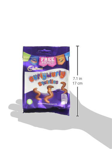 cadbury Curly Wurly Squirlies Chocolate Bag 95 g - Pack of 10