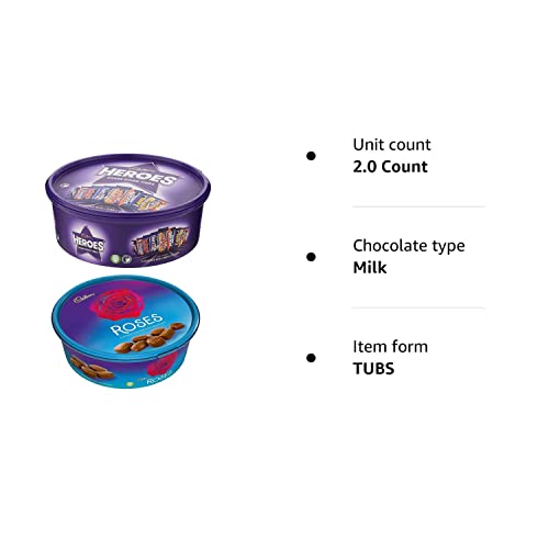 London Luxury Christmas Chocolates Tub Roses, Heroes