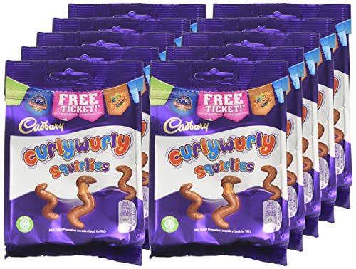 cadbury Curly Wurly Squirlies Chocolate Bag 95 g - Pack of 10
