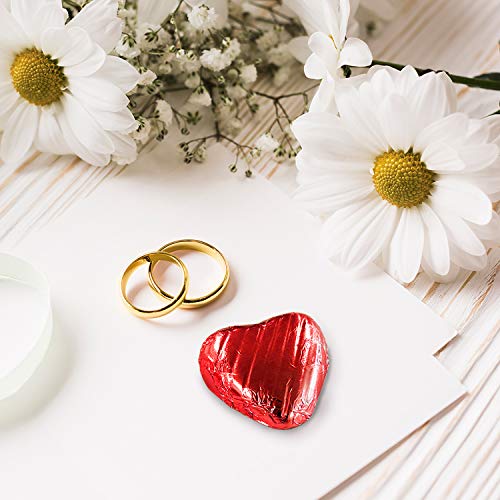 Chocolate heart, Red chocolate hearts, Individually wrapped chocolates ideal for Valentines Day, Mothers Day,Fathers Day Celebration,Bulk 500g approximately 80 Hearts.