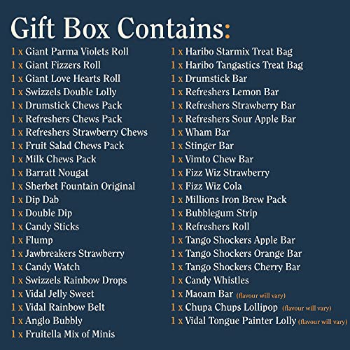 Retro Sweets Gift Box Hamper Selection Box from The Bundle Hut: Packed with 43 Different Old School 90's Retro British Sweets, Gift for Christmas, Birthdays, 1.2kg