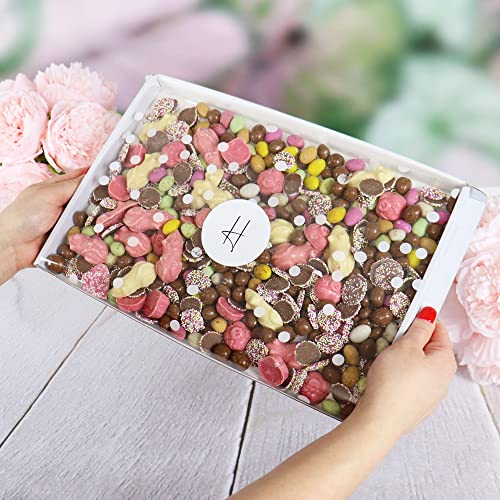 The Candy Chocolate Pick N Mix Sweets Letterbox Gift Hamper With Mini Eggs, Porky Pigs, Chocolate Jazzies & More - Standard