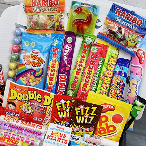 Retro Sweets Gift Box Hamper Selection Box from The Bundle Hut: Packed with 43 Different Old School 90's Retro British Sweets, Gift for Christmas, Birthdays, 1.2kg