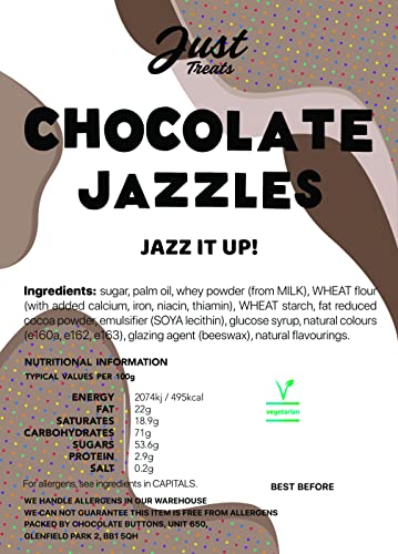 Traditional Chocolate Jazzies Gift Jar from The A-Z Retro Sweet Shop Collection