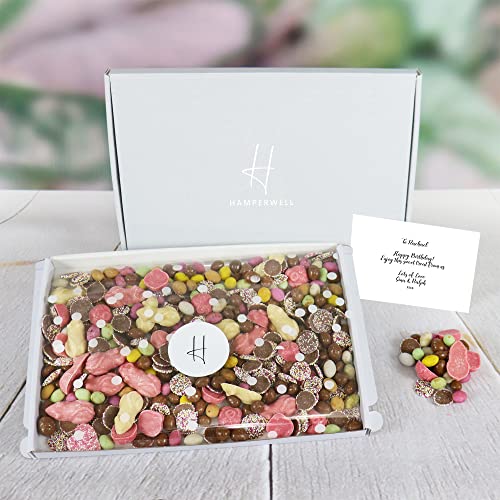 The Candy Chocolate Pick N Mix Sweets Letterbox Gift Hamper With Mini Eggs, Porky Pigs, Chocolate Jazzies & More - Standard