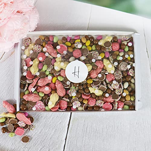 The Candy Chocolate Pick N Mix Sweets Letterbox Gift Hamper With Mini Eggs, Porky Pigs, Chocolate Jazzies & More - Standard