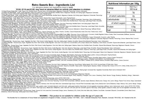 Retro Sweets Gift Box Hamper Selection Box from The Bundle Hut: Packed with 43 Different Old School 90's Retro British Sweets, Gift for Christmas, Birthdays, 1.2kg