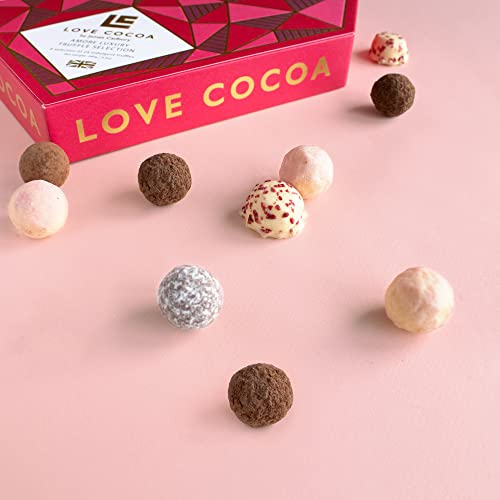 Love Cocoa Chocolate Luxury Truffle Gifts - Pink Chocolate Giant Gift Box Heart - 280g