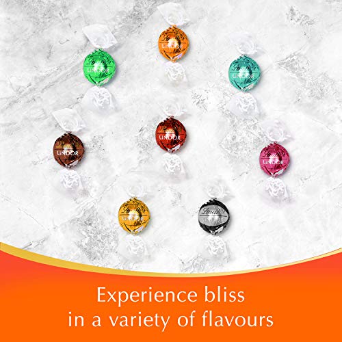 Lindt Lindor Milk Orange Chocolate Truffles Box Chocolate Balls with a Smooth Melting Filling, 16 Balls, 200g