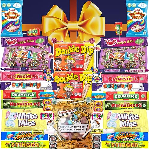 Retro Sweets Gift Box Hamper To Share: Deluxe Birthday Idea: Perfect Present For Him & Her, Men, Women, Boys, Girls. Gorgeously Packaged Old Fashioned Pick & Mix Selection