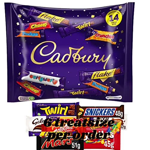 Cadbury Heroes 14 Treatsize Chocolate Bag 216g With 6 Treatsize Chocolates | Chocolate Gift for Women Men Kids