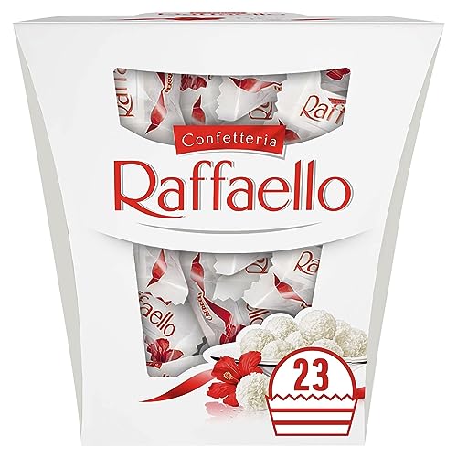 Ferrero Raffaello Pralines, Coconut and Almond Chocolate Gift, Wedding Gifts, Gifts for Women and Men, Coconut Speciality with Coconut Filling and a Whole Almond, Box of 23 (230g)