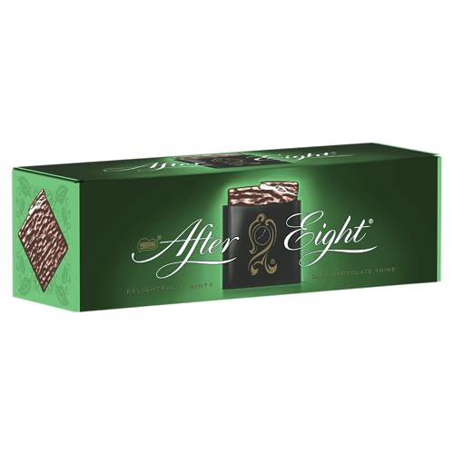 After Eight Dark Mint Chocolate Box 300g | Thin Squares Of Mint Fondant Wrapped In Dark Chocolate | Christmas Chocolate Gift |Festive Chocolate Box |After Dinner Mints
