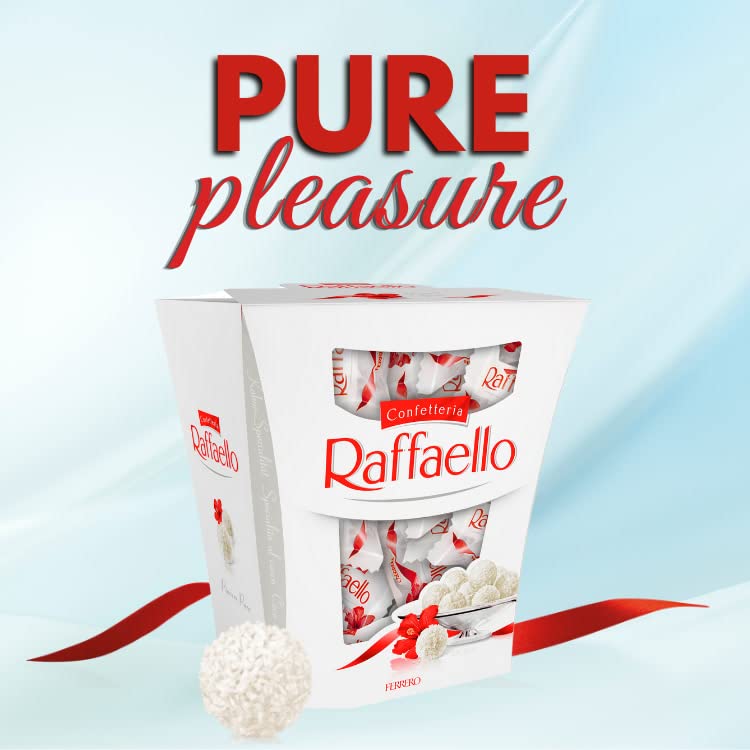 Ferrero Raffaello Pralines, Coconut and Almond Chocolate Gift, Wedding Gifts, Gifts for Women and Men, Coconut Speciality with Coconut Filling and a Whole Almond, Box of 23 (230g)