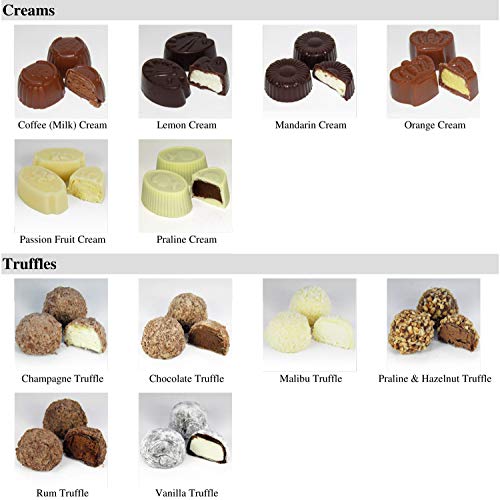 Hamiltons Burgundy Luxury Belgian Ballotin 12 Handmade Chocolates Gift Box