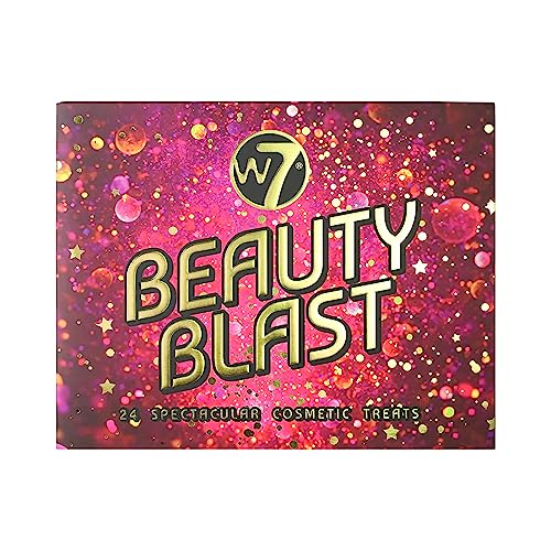 W7 Beauty Blast Advent Calendar 2023-24 Individually Boxed, Makeup & Cosmetic Surprises For Christmas - Cruelty Free, Holiday Gifting For Teenagers, Daughters and Girls