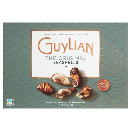 Guylian Original Seashells 33 Chocolates with Hazelnut Praliné Filling 375g