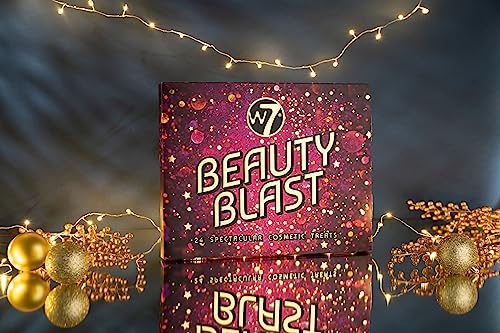 W7 Beauty Blast Advent Calendar 2023-24 Individually Boxed, Makeup & Cosmetic Surprises For Christmas - Cruelty Free, Holiday Gifting For Teenagers, Daughters and Girls