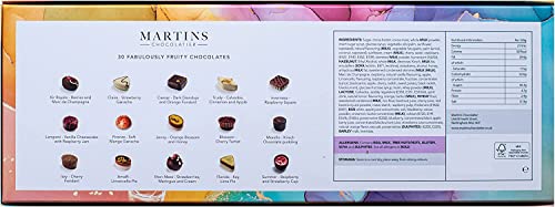 Martin’s Chocolatier Fabulously Fruity Collection | Luxury Handmade Chocolate Box | 30 Belgian Chocolates, 15 Assorted Flavours | Ideal Present for Birthdays & Anniversary (360g)