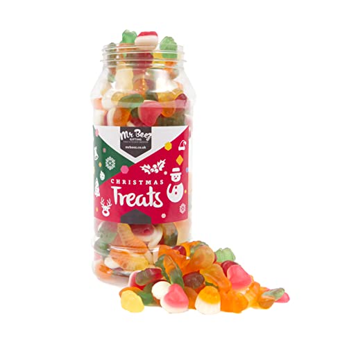 Mr Beez Gifts | Christmas Sweets Jar | Jelly Mix | 23x9cm | 680g
