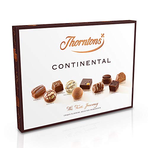 Thorntons Continental Collection, Chocolate Hamper Gift Box, Inspired by European Flavours, Assorted Milk, White and Dark Chocolates, 284g