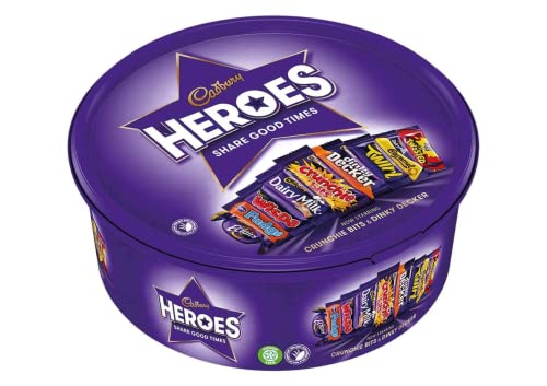 Christmas Chocolate Tubs - Cadbury Bulk Chocolate Tubs -1 Chocolate Orange Segsation 1 Heroes Chocolates Tub 1 Roses Chocolate Tub 1 Quality Street chocolates 1x Celebrations Chocolate Tub (Pack of 5)