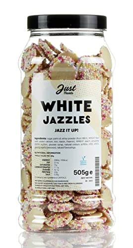 Traditional White Chocolate Snowies Gift Jar from the A-Z Retro Sweet Shop Collection