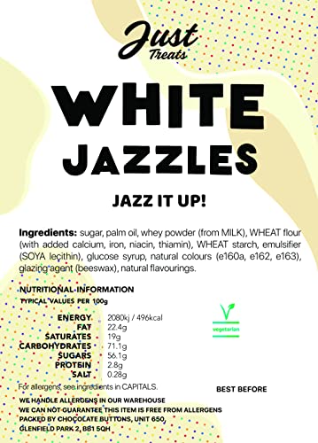 Traditional White Chocolate Snowies Gift Jar from the A-Z Retro Sweet Shop Collection