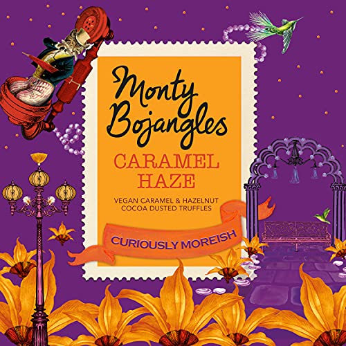 Monty Bojangles Vegan Tower | 3 Gift Boxes - Caramel Haze, Cocoa Berry Blush, Nib Nights | Cocoa Dusted Chocolate Truffles, 300g (3 x 100g Gift Pack)