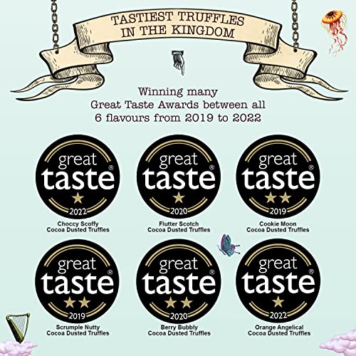 Monty Bojangles Taste Adventures Cocoa Dusted Truffles Assortment | 6 Flavour Selection of Chocolate Cocoa Dusted Truffles for Sharing, 285g