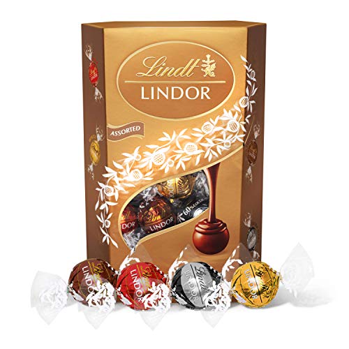 Lindt Lindor Assorted Chocolate Truffles Box, Mother's Day Chocolate Gift for Her, 337 g