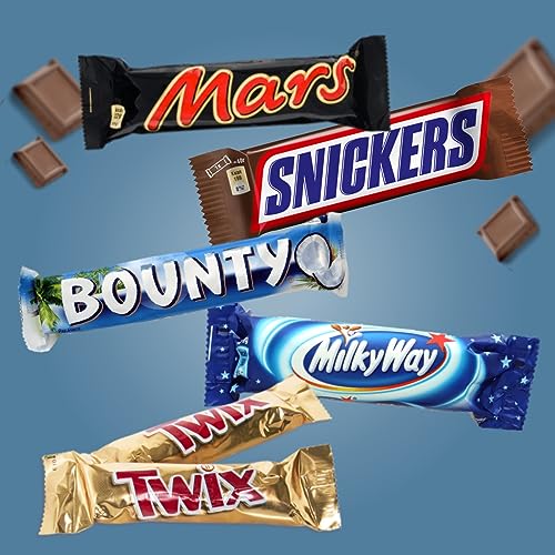 Bounty Snickers Mars Milky Way Twix |christmas Chocolate Mega Gift Hampers |free 40 Gm Snickers |71 Mixed Variety Mini Bars | Kids Treat Fun Size| Party Bag Filler |1.4kg