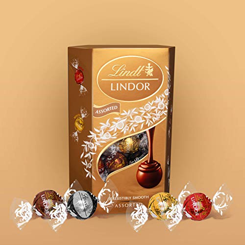 Lindt Lindor Assorted Chocolate Truffles Box, Mother's Day Chocolate Gift for Her, 337 g
