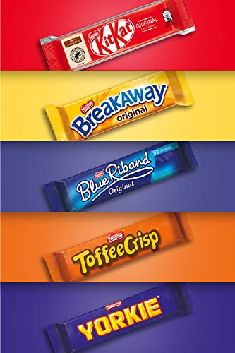 Nestle - The Big Biscuit Box, 71 x Chocolate Bars – Kit Kat, Yorkie, Toffee Crisp, Breakaway, Blue Riband I Bulk Chocolate Box, Chocolate Biscuit Sharing Gift, 1.4 kg of Chocolate